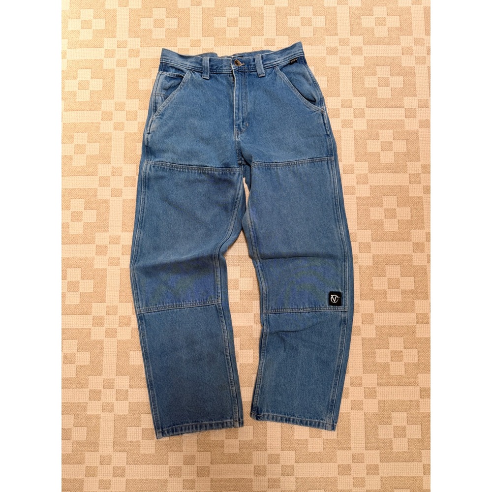 Vans Rowan Loose Fit Carpenter Denim Jeans Blue Double Knee Skate Pants Mens 31